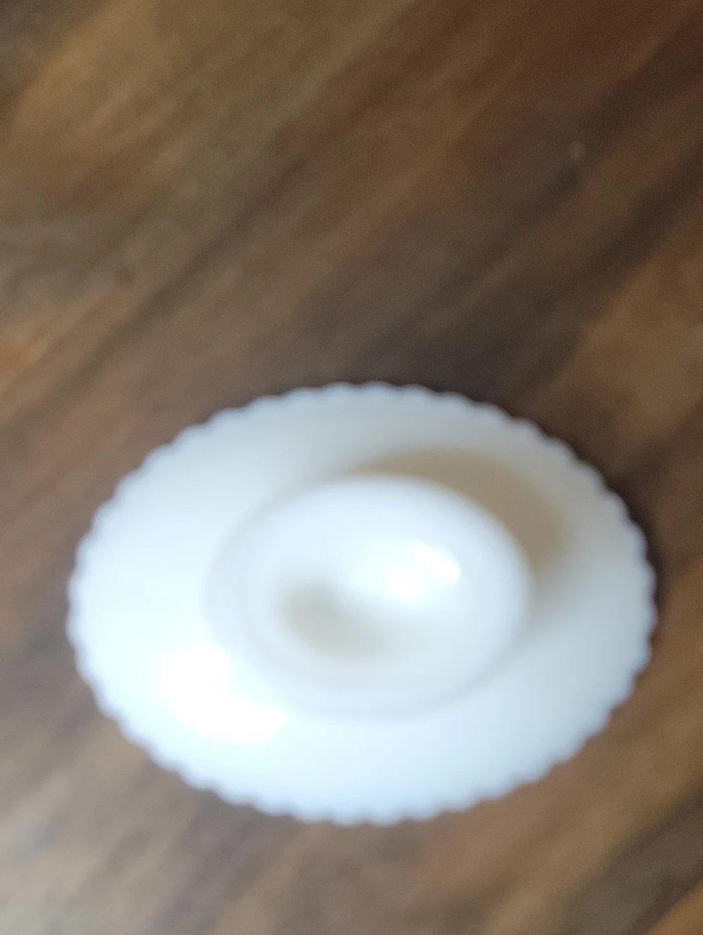Avon Vintage White Owl Face Milk Glass Footed Pedestal Soap Dish Tray